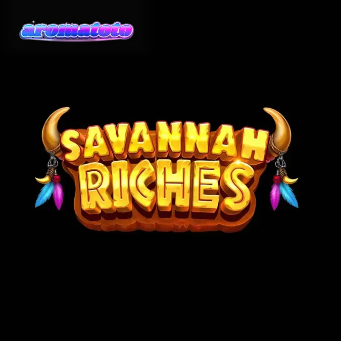 Pemandangan savana yang indah dengan elemen permainan slot Savannah Riches